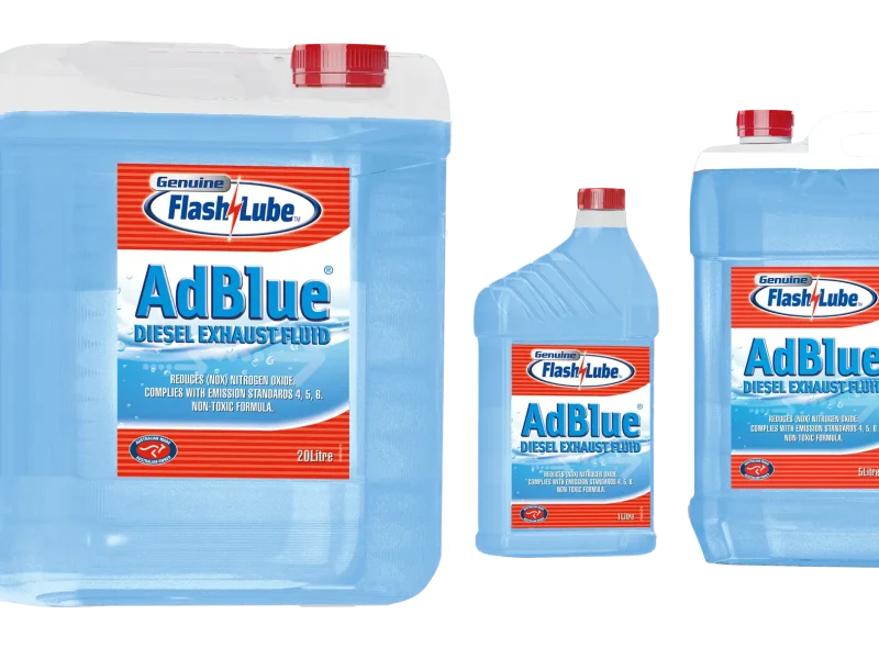 AdBlue fluid containers in three sizes
