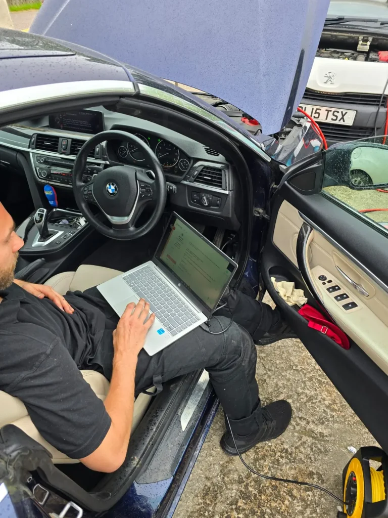 AdBlue delete carried out from the driver's seat with a laptop