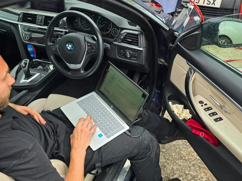 AdBlue delete carried out from the driver's seat with a laptop